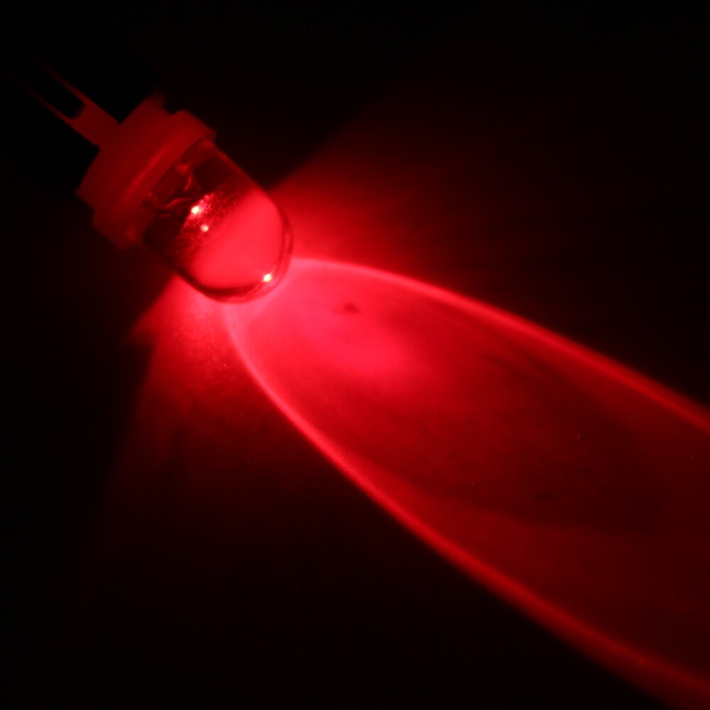 10pcs 6 Volt Led Bulb Pinball R Lens T10 W5W 2825 158 192 168 194 Lights 6V 6.3V Transparent Lens White Blue RGB Red Green Amber: Red