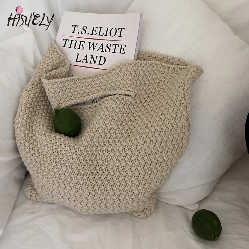 HISUELY , nuevos bolsos de tejidos, Bolso de lana de verano para mujer, Bolso grande bohemio de playa hecho a mano, Bolso de mano para mujer, Bolso de mano