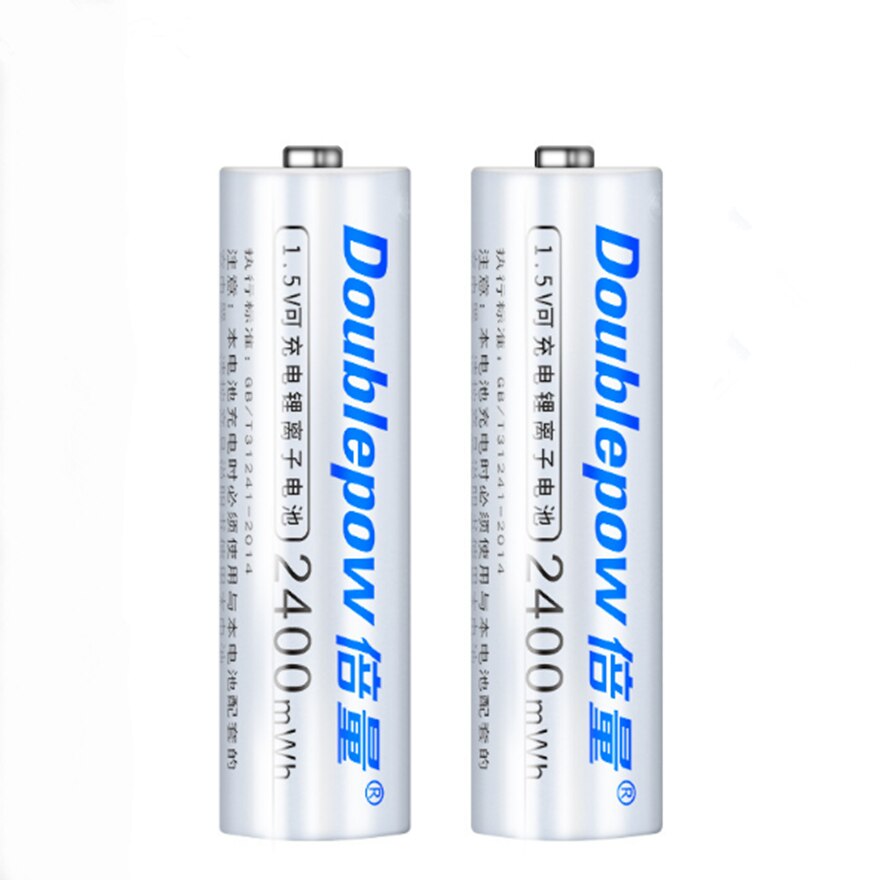 1.5v 2400 mwh aa uppladdningsbart batteri aa litiumbatteri snabb laddning via usb 4- plats smart laddare