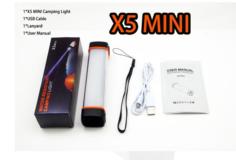UYLED X5 draussen LED Camping Licht IP68 Professionelle Wasserdichte Lampe Für Telefon Tragbare Laternen Für Wandern: X5 Mini