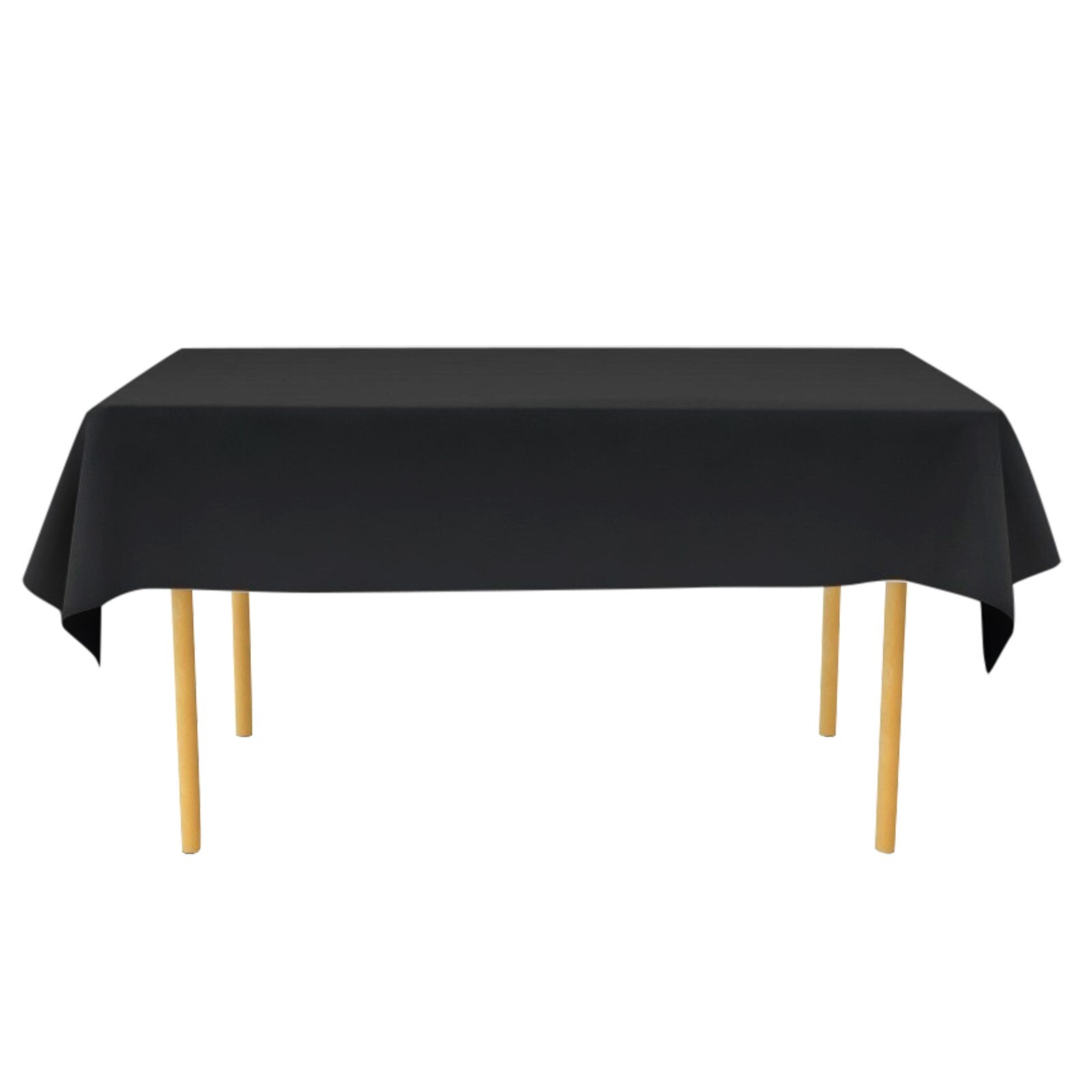 Wegwerp Tafel Covers Plastic Tafelkleden Bruiloft Verjaardag Party Wegwerp Tafel Covers Baby Douche Cover Levert 137 × 274Cm: Black 