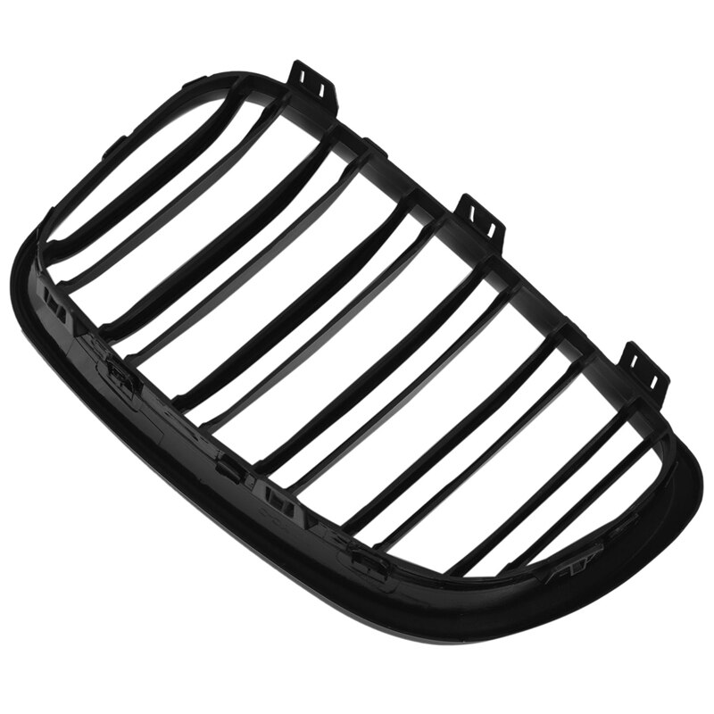 Glänzend Schwarz Dual Lamellen Niere Grill Ersatz für BMW E81 E87 E82 E88 120I 128I 130I 135I Ausgewählt 2007