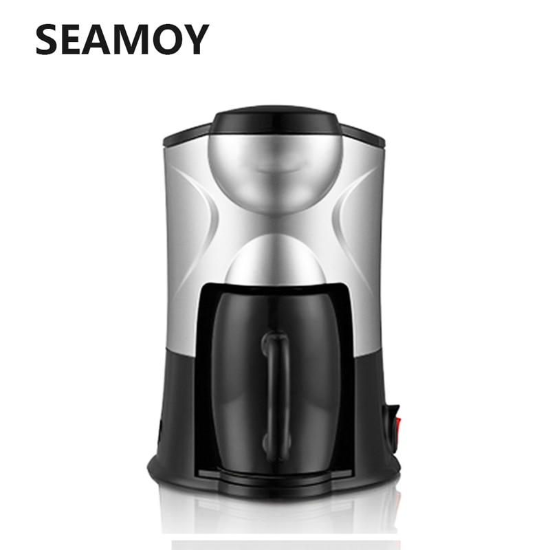 Seamoy électrique goutte à goutte Machine à café tasse unique faire café américain en 2 minutes 1 tasse cafetière ménage bureau usage personnel