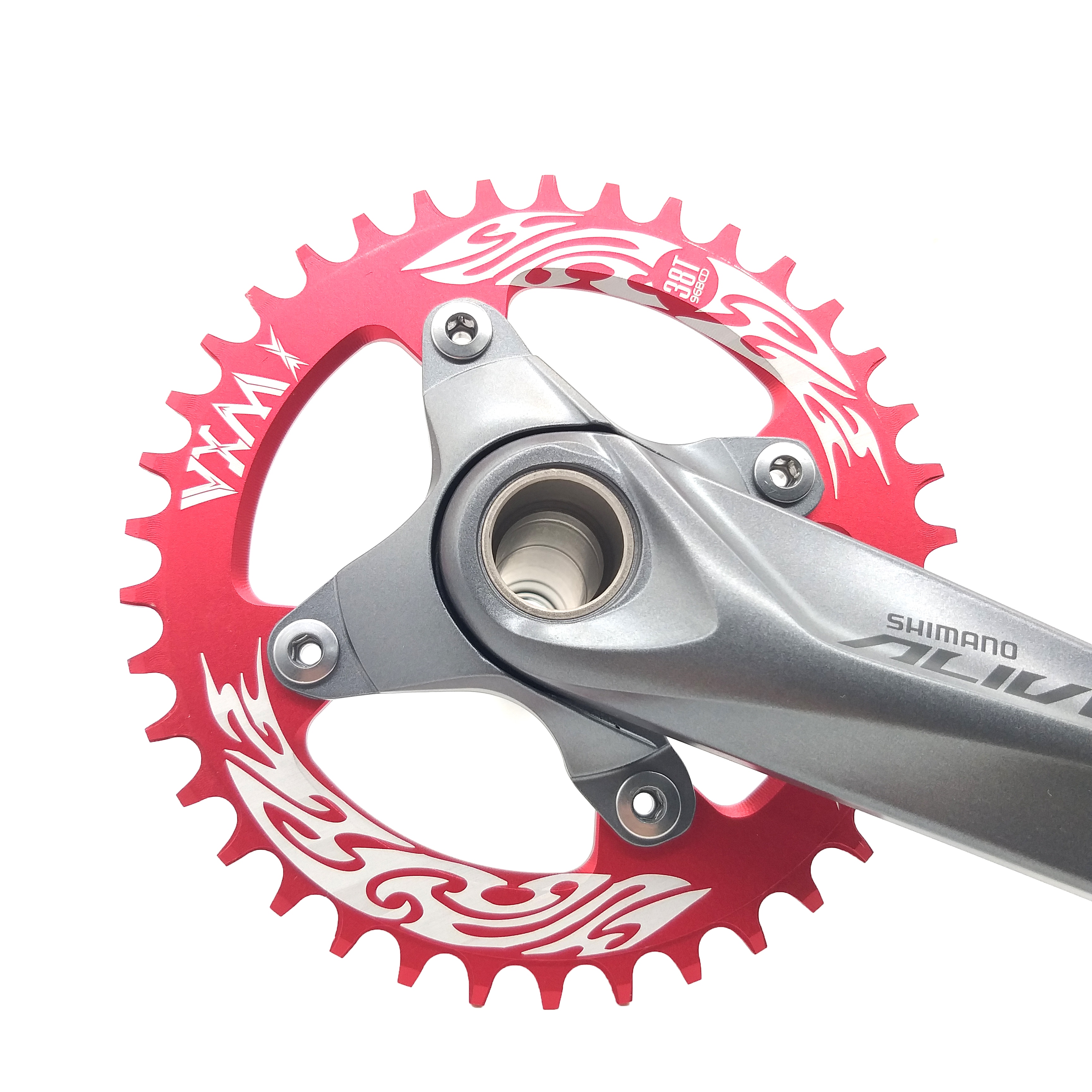 Shimano Alivio M4050 bike bicycle mtb crankset with VXM 96BCD Round Narrow Wide chainring 32T 34T 36T 38T Round with BB52