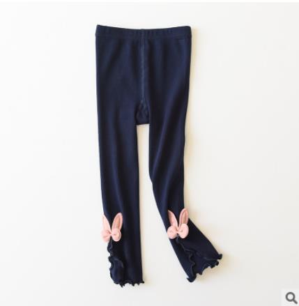 Ondergoed leggings meisjes kinderleggings grijs wit herfst schattige kleding: Blauw / Xl 120 to140cm