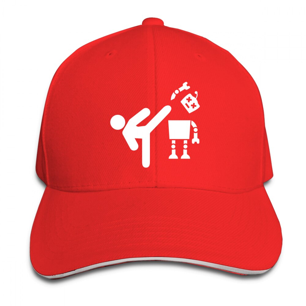 Robot, sombreros divertidos, gorras para hombres y mujeres, gorras de pico de pato, gorras de béisbol para automóvil, gorras ajustables de Snapback hip-hop unisex