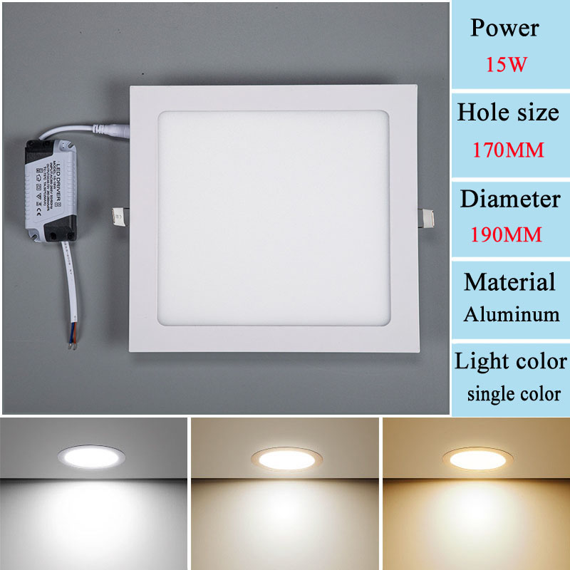 Panel de luz LED integrado NEARCAM, luz de techo oculta 3W6W12W15W18W, luz descendente para el hogar, luz plana, luz de techo comercial