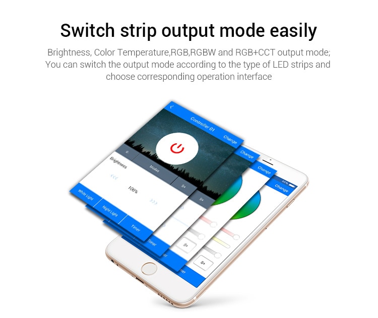 Miboxer WL5 5 IN 1 WiFi LED Controller DC12~24V 15A Mi Light WiFi Control for 3528 5050 CCT DIM RGB RGBW RGB+CCT LED Strip light