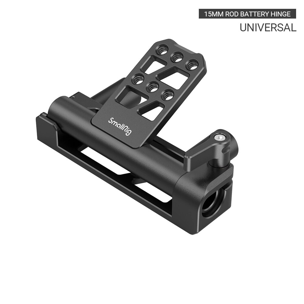 Cerniera batteria SmallRig doppia asta da 15mm con fori filettati 1/4-20 angolo leggero e portatile-regolabile-2802