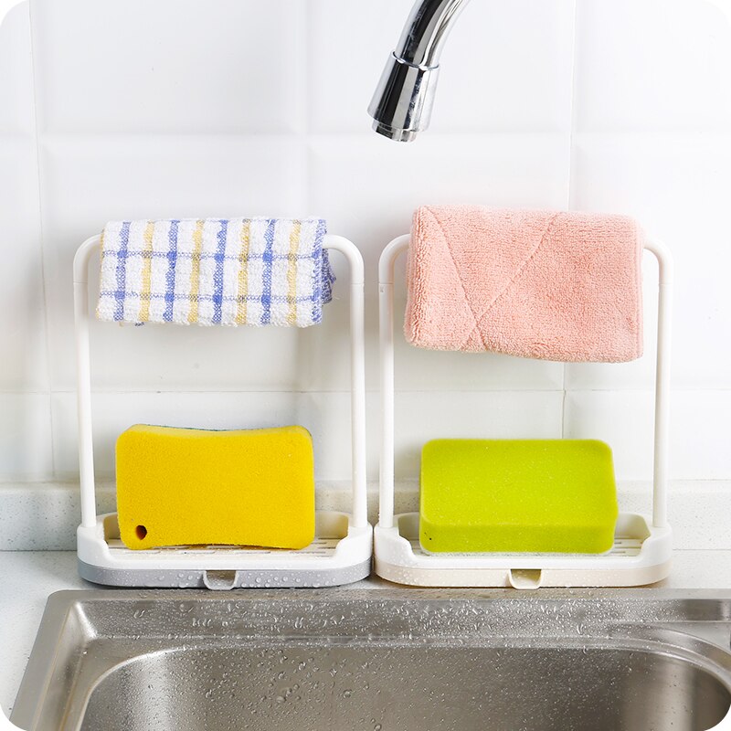 sink poetslappen aftappen rack Stand Keuken Handdoek schuursponsje spons Opslag Houders Organisatie Plank