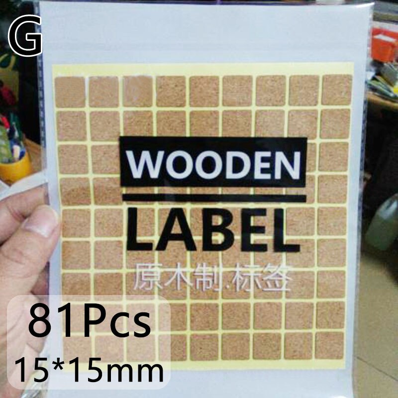 1Sets Wooden Labels Sticker Craft Kitchen Bottle Jars Organizer Labels Sticker Packaging Sealing Label Album Adhesive Sticker: G