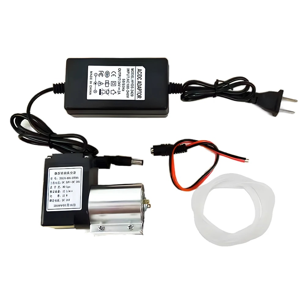 Gleichstrom 12V/24V 80kPa Mikro vakuumpumpe Kleine Vakuumpumpe Pumpen Mehrzweck-Pneumatik membran pumpe Schröpfen Vakuumpumpe: dunkel Grau