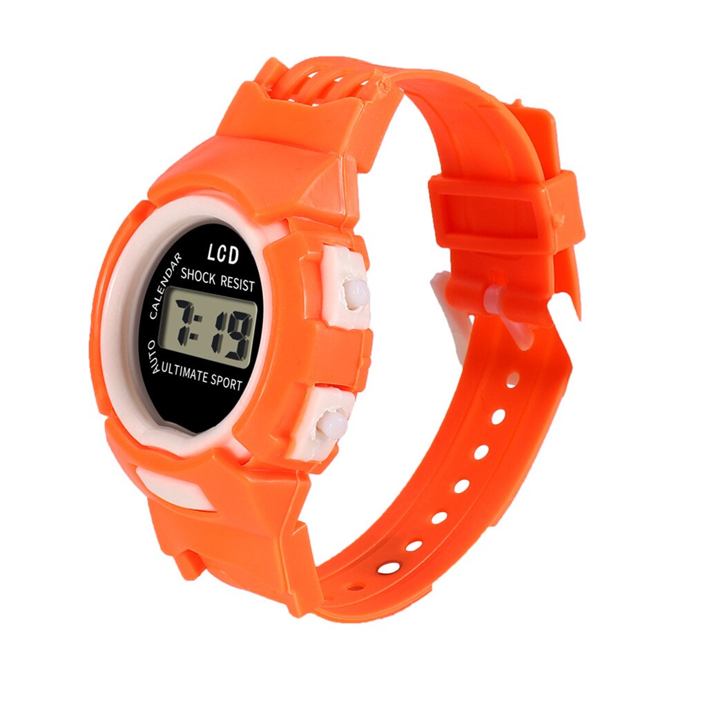 Children Girls Analog Digital Sport LED Electronic Waterproof Wrist Watch Детские час W