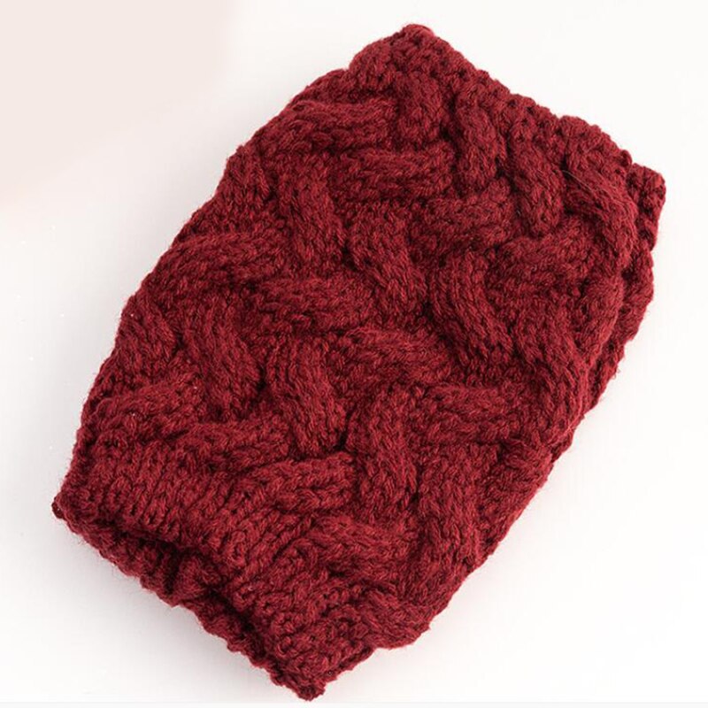 Rodilleras cortas de punto para mujer, calentador de pies informal, Color sólido, cálido, suministros de ganchillo para la rodilla, Otoño e Invierno: Red