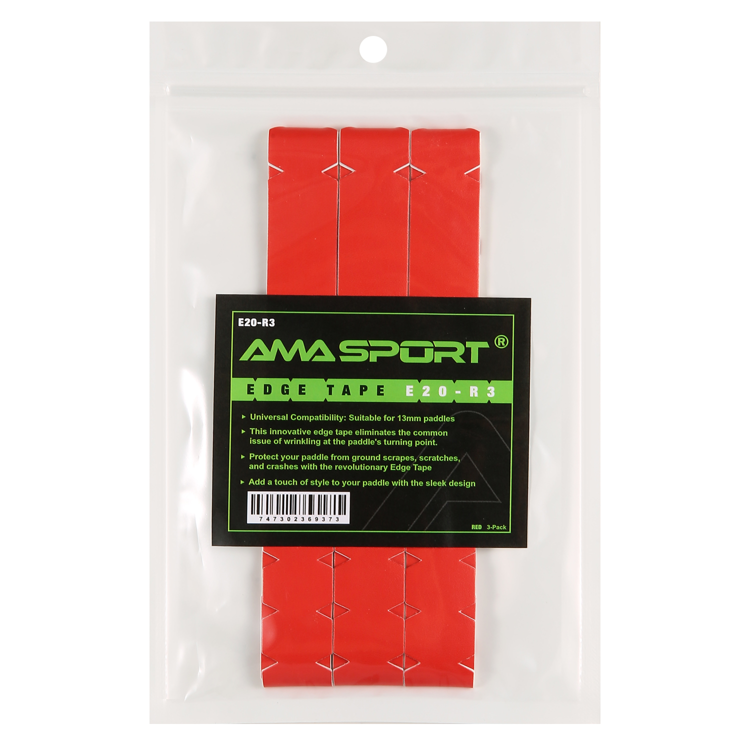 AMA SPORT Pickleball Paddle Protection Tape Gradient Color-Racket Edge Protection Tape -Fit Perfectly Curved Edge -No Wrinkling: Dark Grey