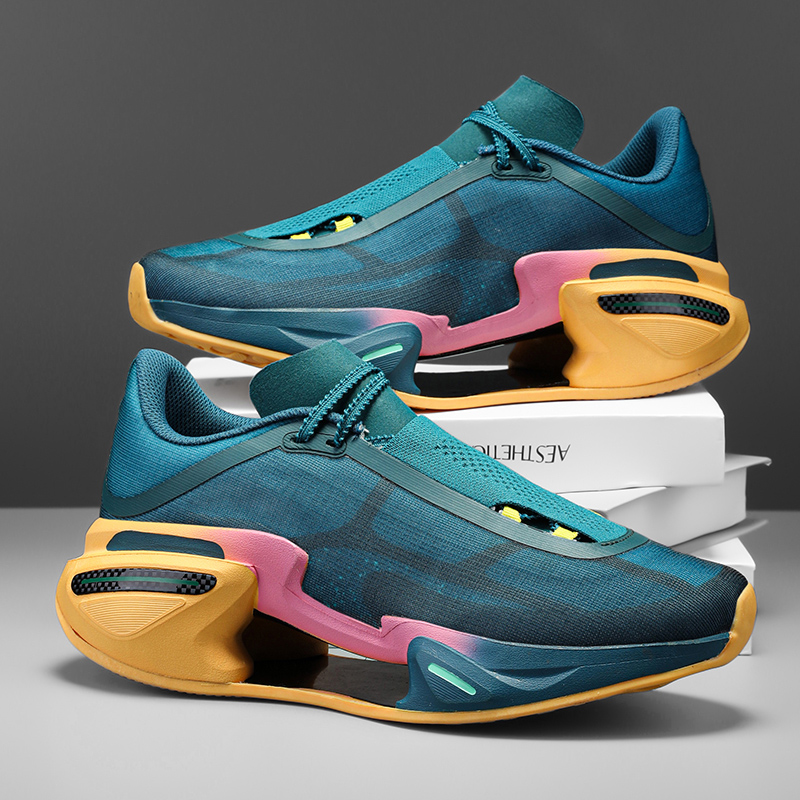 2024 Running Shoes for Men and Women, Carbon Plate Stable Support, Non-Slip Rebound Breathable Thick-Soled Sports Shoes: green / 41