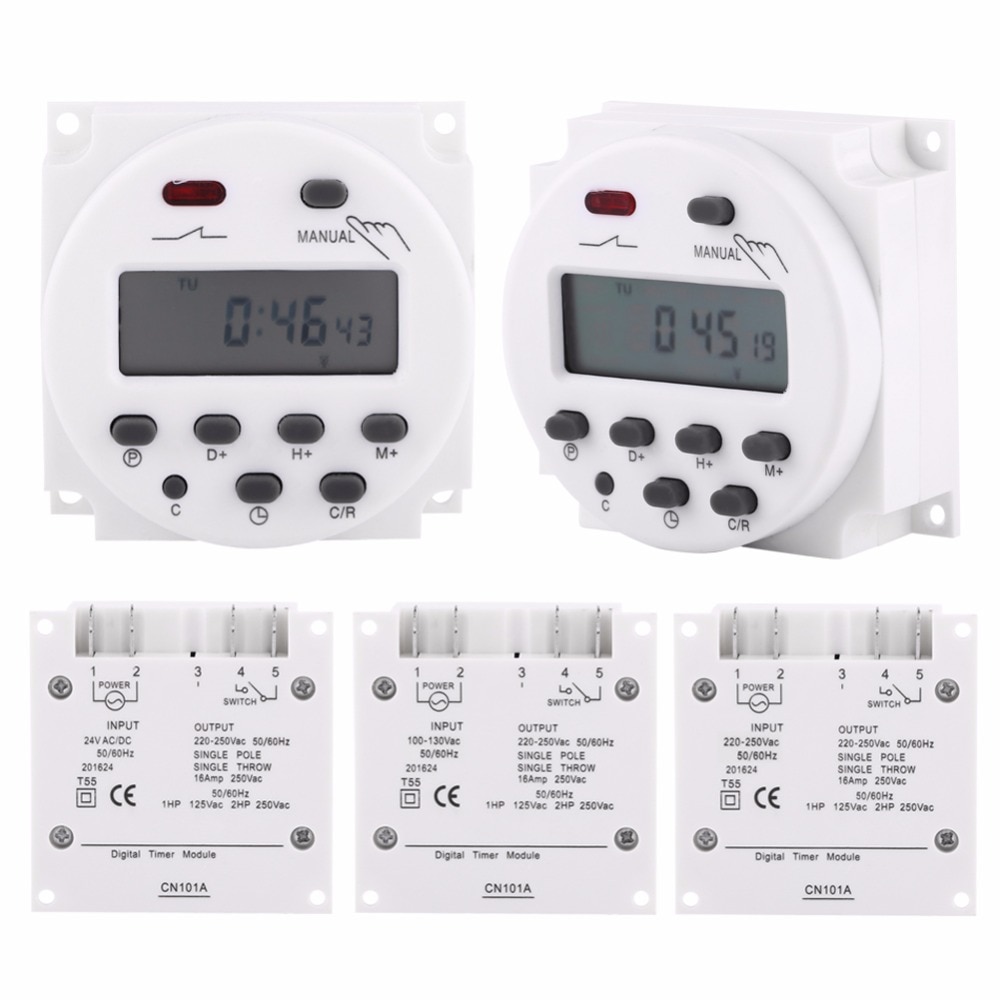 Mini interrupteur à minuterie 24V/110V/220V, avec écran LCD numérique, Programmable, commande de relais, CN101A