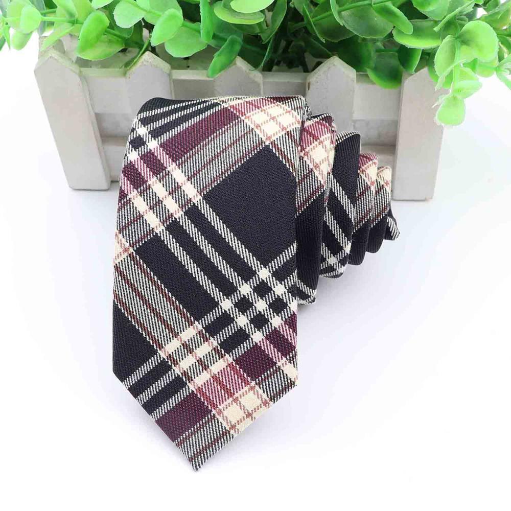Slips klassisk herre plaid slips formelt slid jakkesæt sløjfer slips mandlige tr stof tynd slank farverig halsbånd: 5