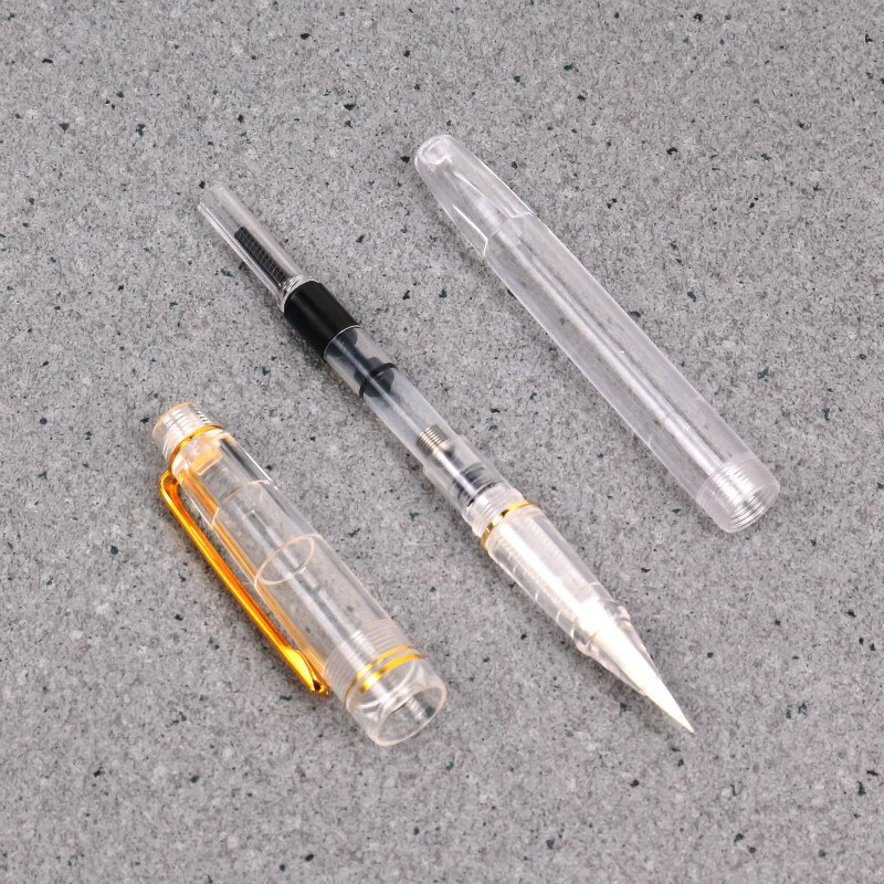 Draagbare Transparante Vulpen Stijl Zachte Pen Student Aduit Reguliere Script Schrijven Borstels Geschikt voor Schrijven Voegen Inkt