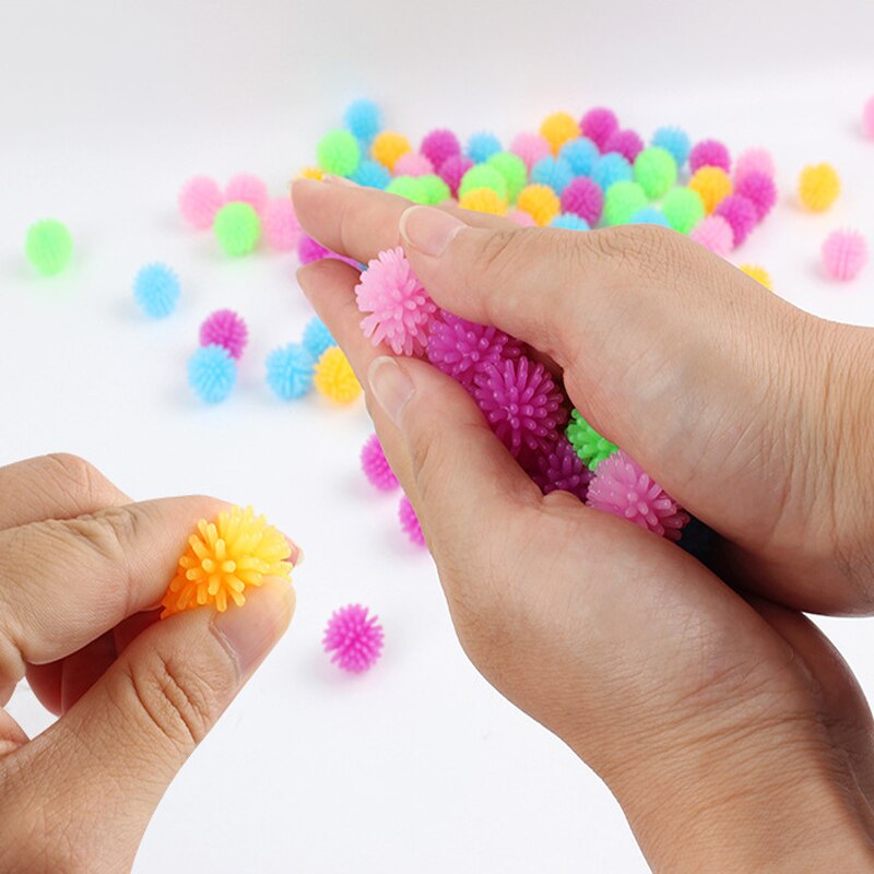 10 pz TPR Bayberry Ball Hedgehog Mini Massage Ball per Yoga Foot Massage Ball Vent Decompression Soft Squishy Squeeze Fidget Toy