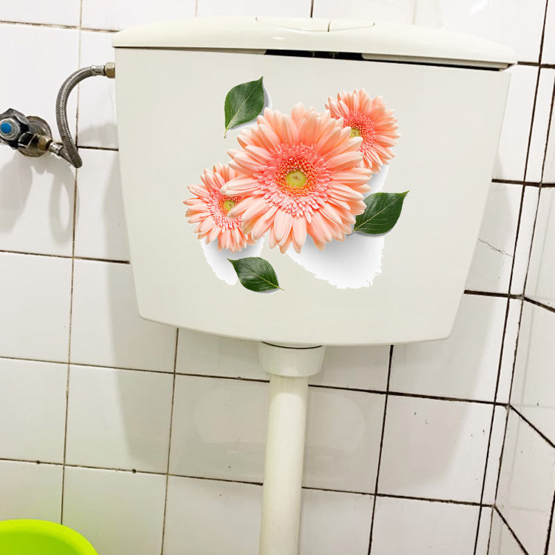 Zttzdy 22.3*21.2cm vakre blomster soverom vegg toalett klistremerke hjem rom dekor dekal  t2-0038