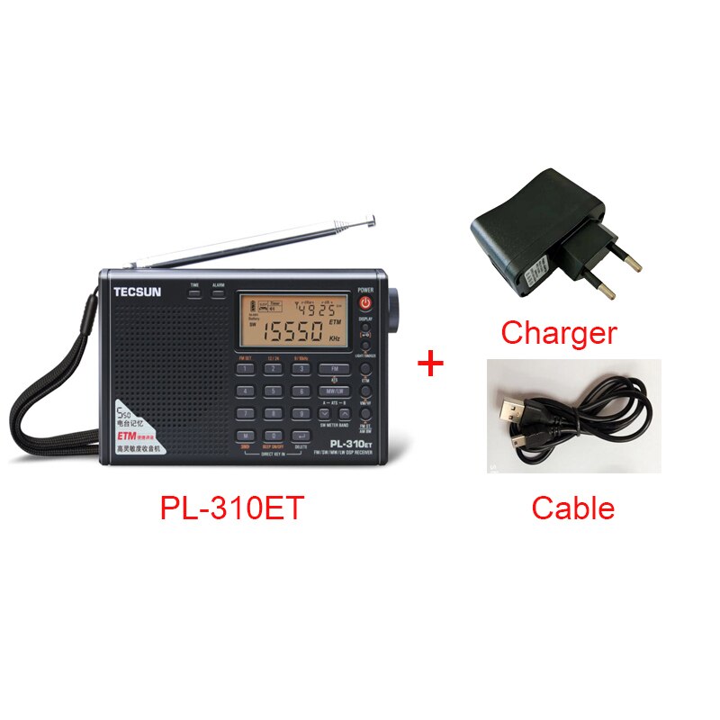 Original Tecsun Pl Et Fm Am Mw Sw Lw Dsp Mottagare V Rldsband Kortv Gsradio Digital