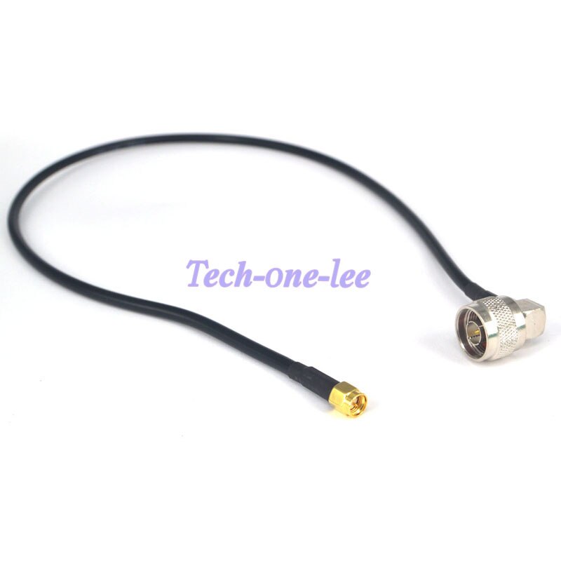 SMA Male bulkhead to N Male right angle Connector LMR195 60CM External WiFi Wireless Antenna Extension Cable