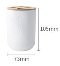 Bathroom Accessories Toilet Brush Soap Dish Dispenser Bamboo Toothbrush Holder: B Toothbrush holder