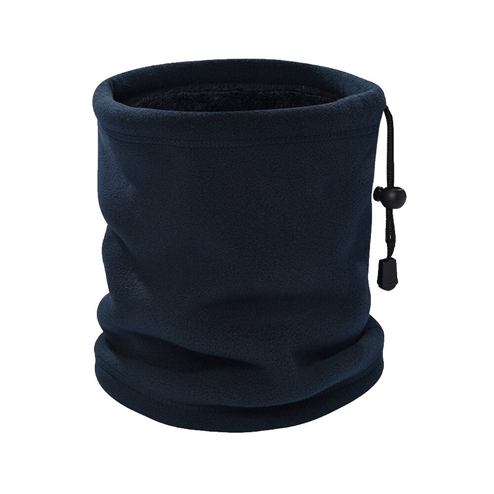 Thicken Fleece Neck Gaiters Adjustable Neck Warmer Face Mask for Hiking Skiing Snowboarding Winter Outdoor Sports: Navy Blue