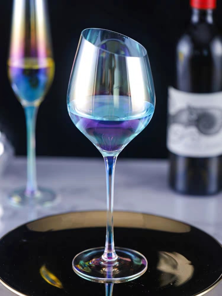 Vent arc-en-ciel verre changement progressif sept couleur verre gobelet nord de l'europe éblouir couleur vin verre champagne verre rouge vin verre