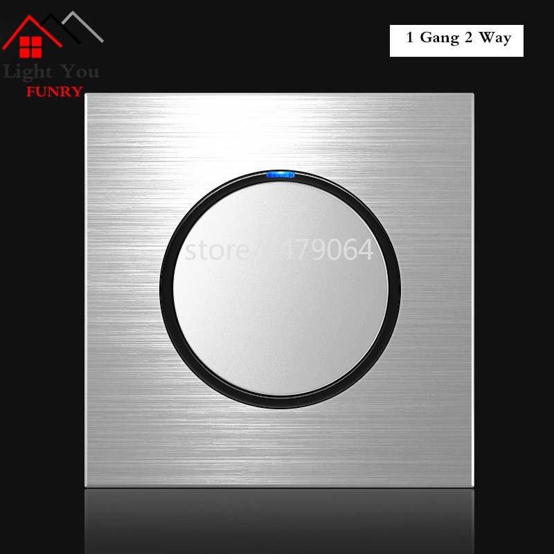 86 Type Dimmer Switch Fan Switch Wall Switch Household Silver Aluminum Alloy Panel LIght Switches EU UK France Socket 90V-250V