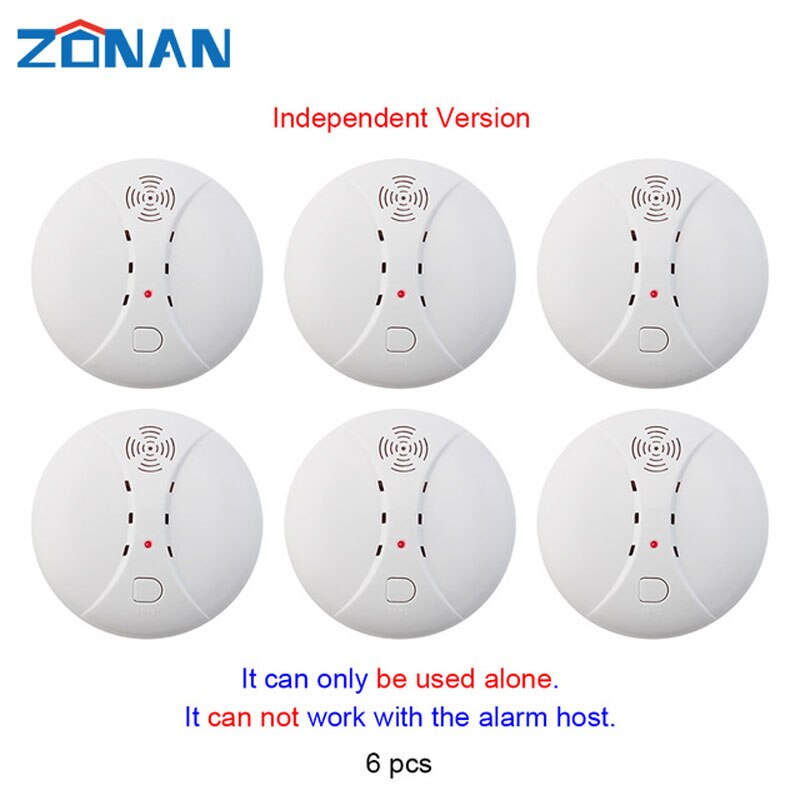 433mhz Wireless Smoke Detector Sensor Fire Alarm Home Security System Firefighters WiFi Independent Smoke Alarm Fire Protection: DL-S10-6PCS