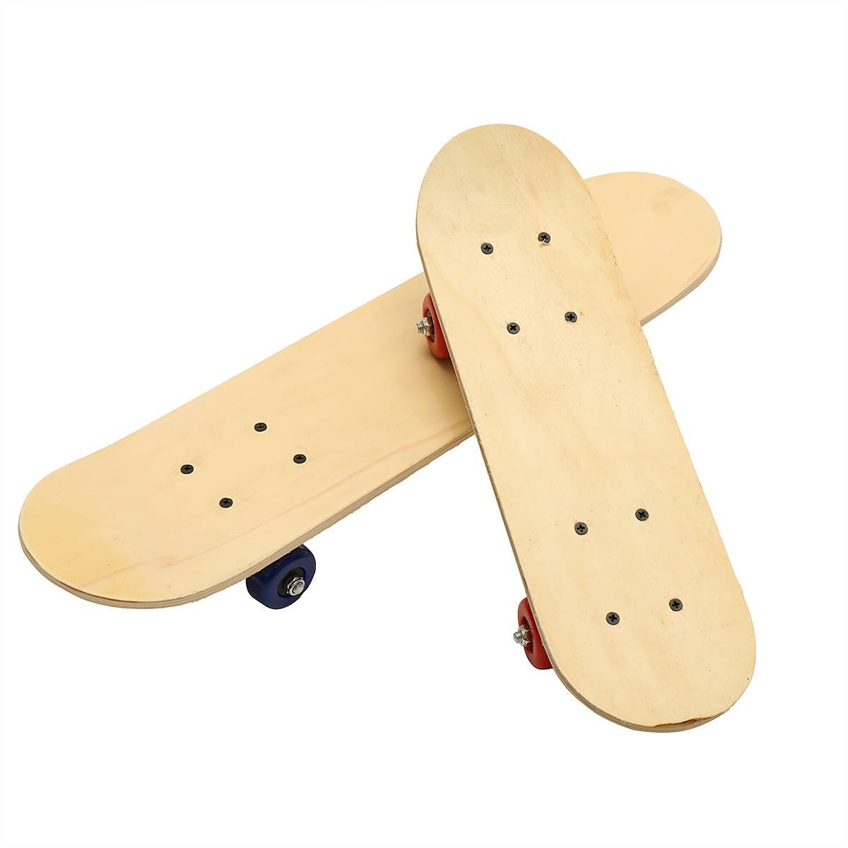 2 størrelser skateboard til børn diy skate booard dekoration boards lys træ dobbelt rocker kinesiske ahorn skatebooards