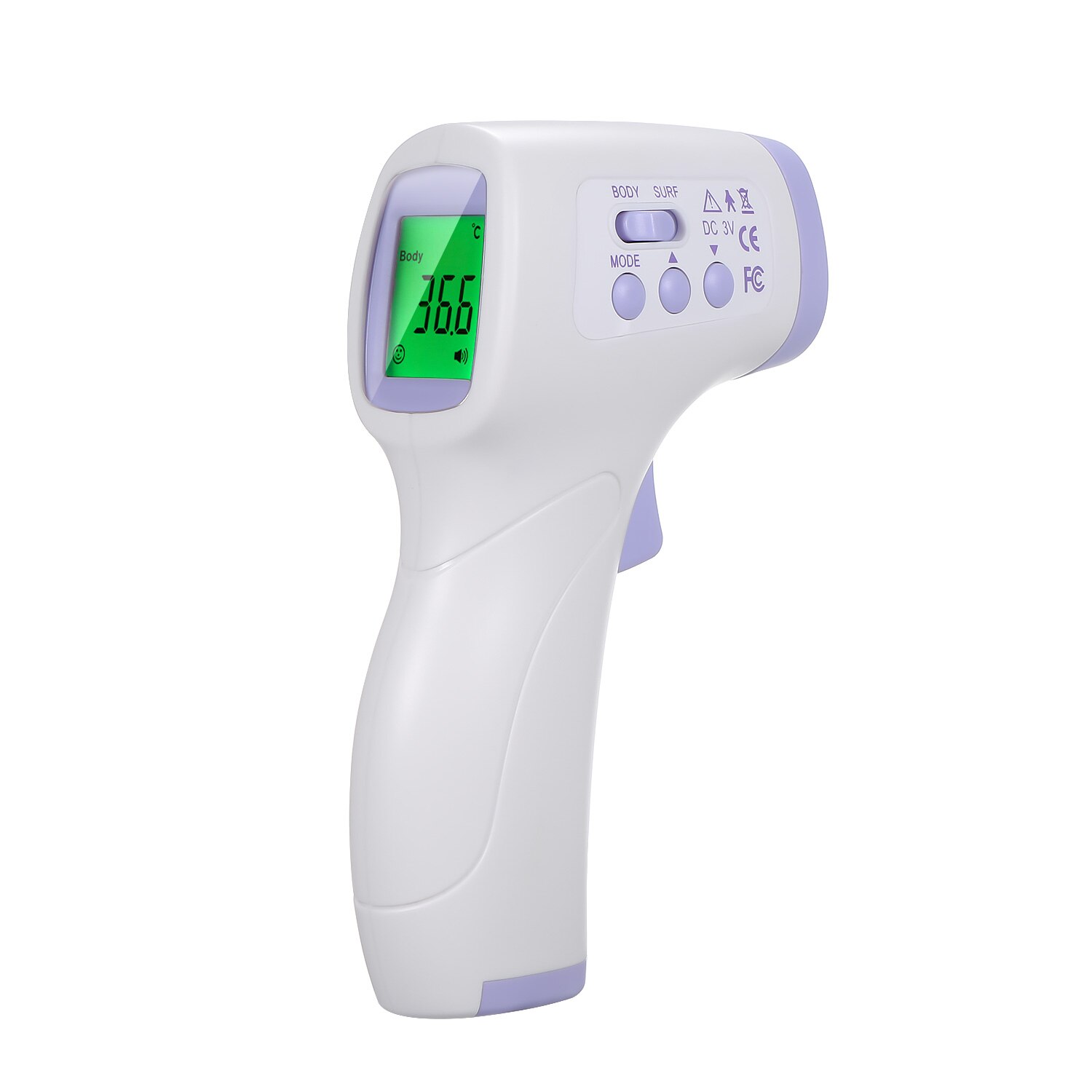 Non-contact Infrafred Termometro Forehead Ear Termometro Beep Alarm LCD Display 2-color Backlight Temperature Measurement