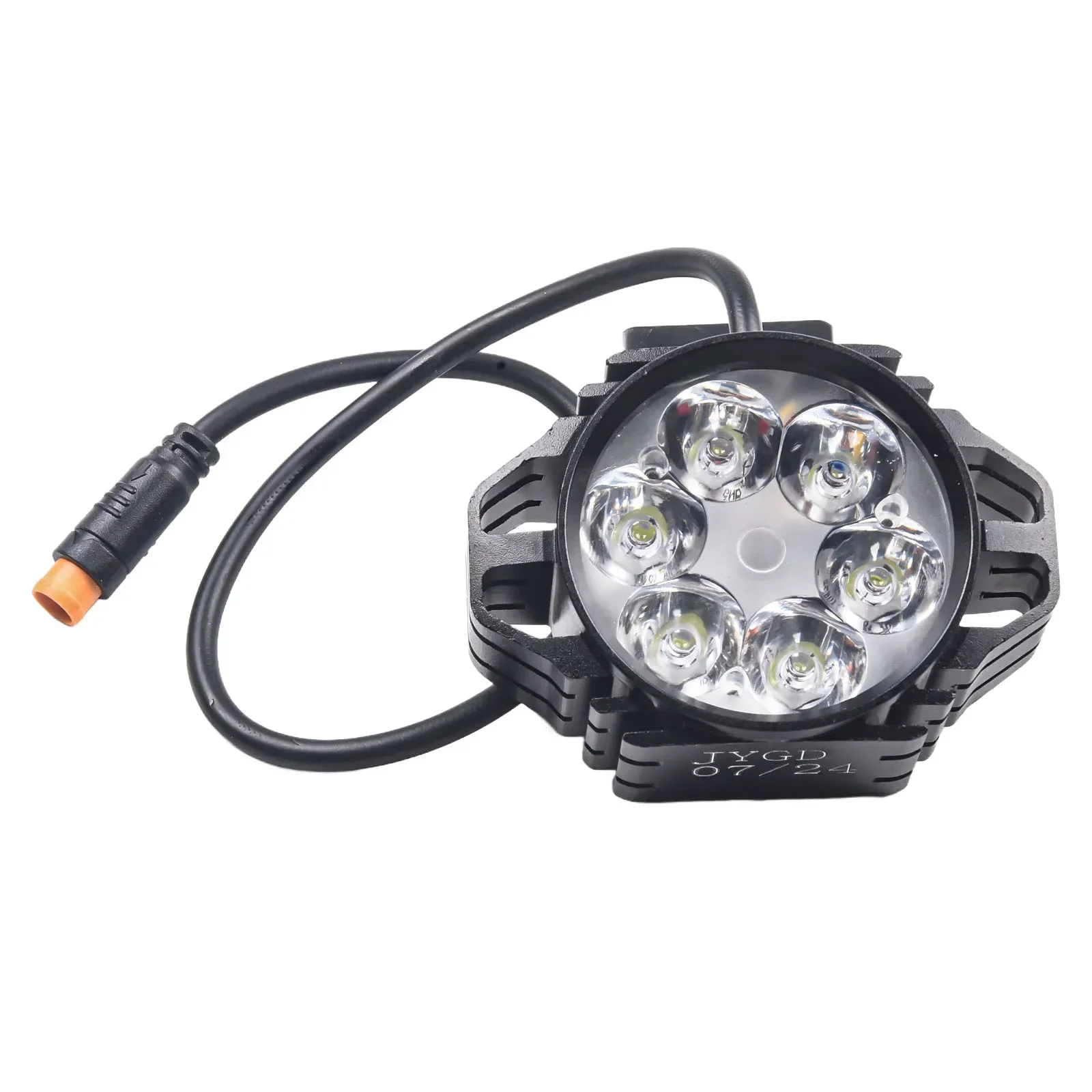 36/48v Elektro fahrrad Vorderseite licht mit Hupe 4Stift 3Stift wasserdichte Optiops LED Vorderseite licht wasserdichter E-Fahrrad Scheinwerfer: Gelb