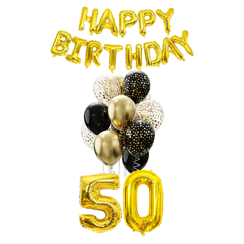 30th 40th 50th bursdagsfestpynt for menn og kvinner svart og gull festutstyr sett servise tallerkener kopper servietter duk: Rosa