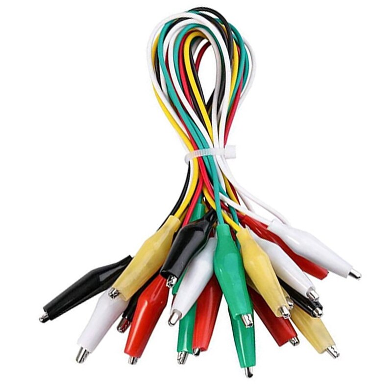 30 Colorful Alligator Clip Test Lines Power Test Line Length 50cm
