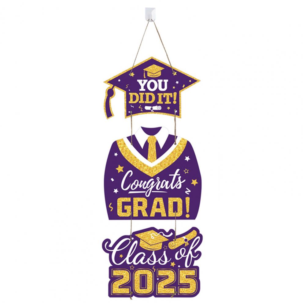 Graduation Party Decoration Class of Graduation Hanging Sign Paper Door Decorations Set for Graduation Party Congrats Grad