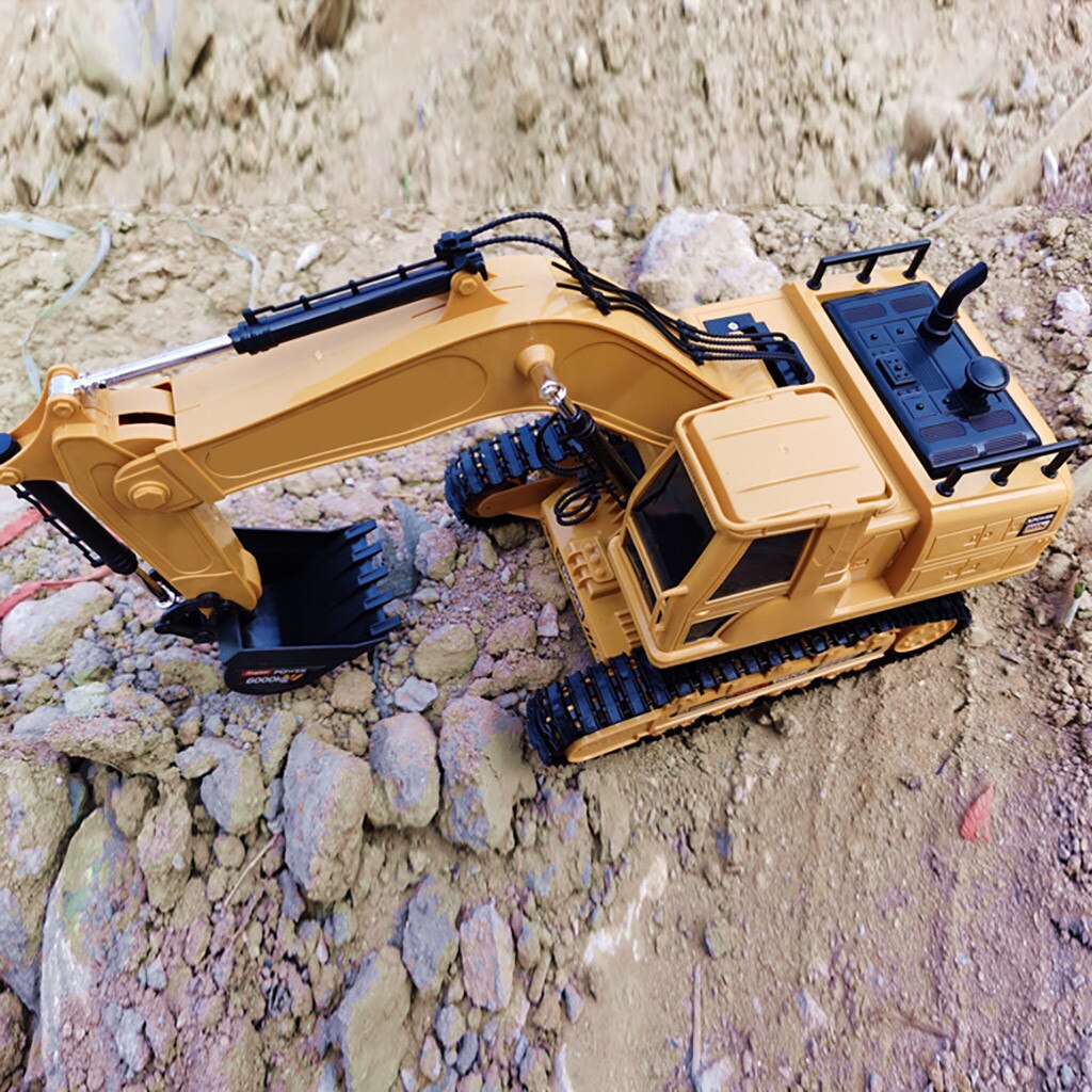 Full-Featured Rc Graafmachine 2.4G Rc 1:18 Techniek Voertuig 8ch Elektrische Bouw Crawler Tractor Kinderen Speelgoed Трактор