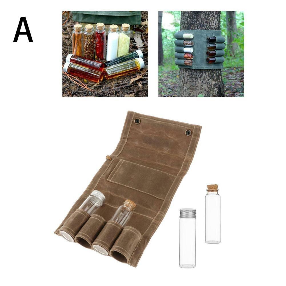 Camping Würze Krug Picknick Gewürz Flasche Gewürz Tasche Menage Lagerung Pfeffer Soße Kochen Gewürze Mit Zinn Können Grillen: A