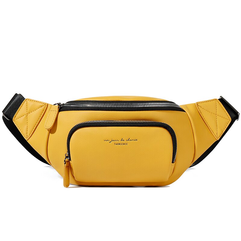 Sac à bandoulière à ceinture pour femme, sacoche de , décontracté, de voyage, de poitrine, à la: Yellow