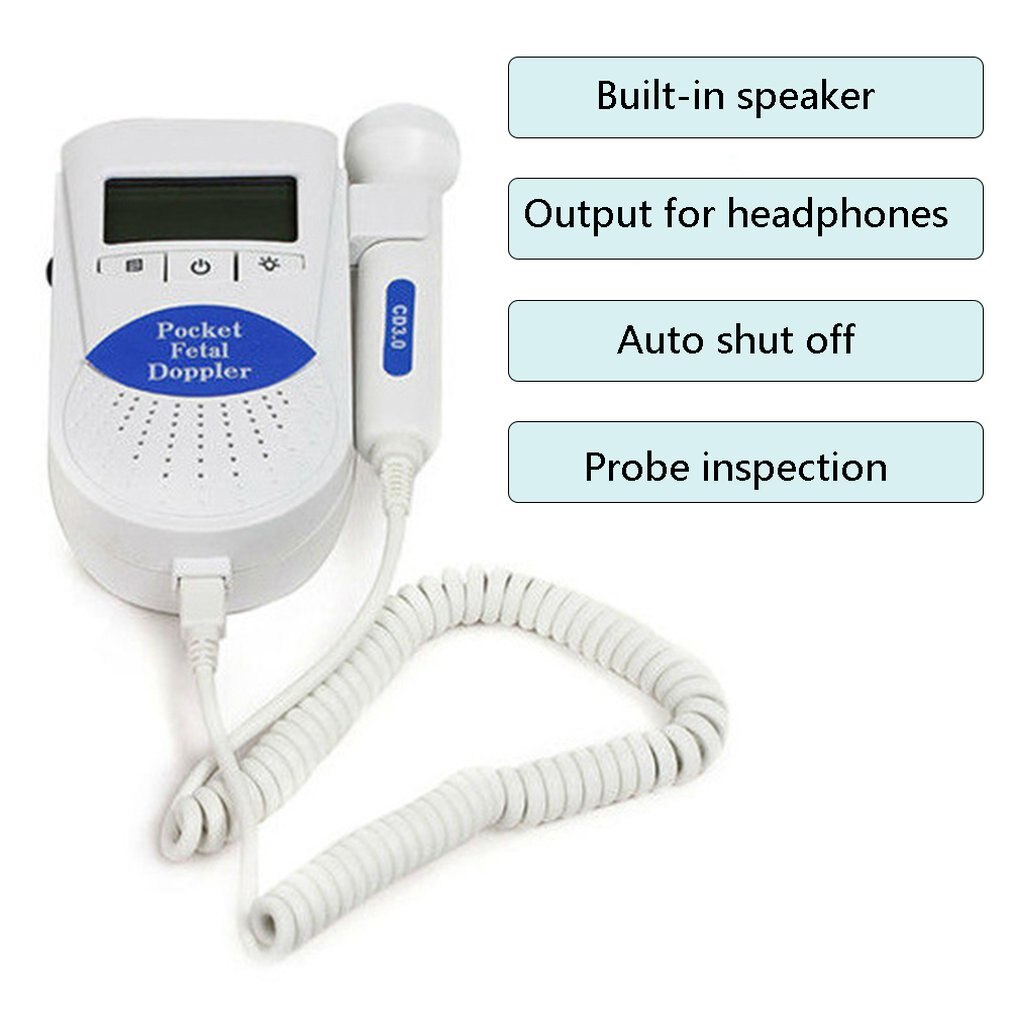 Lcd display baby lcd ultralydsdetektor foster doppler prænatal puls pulsmåler