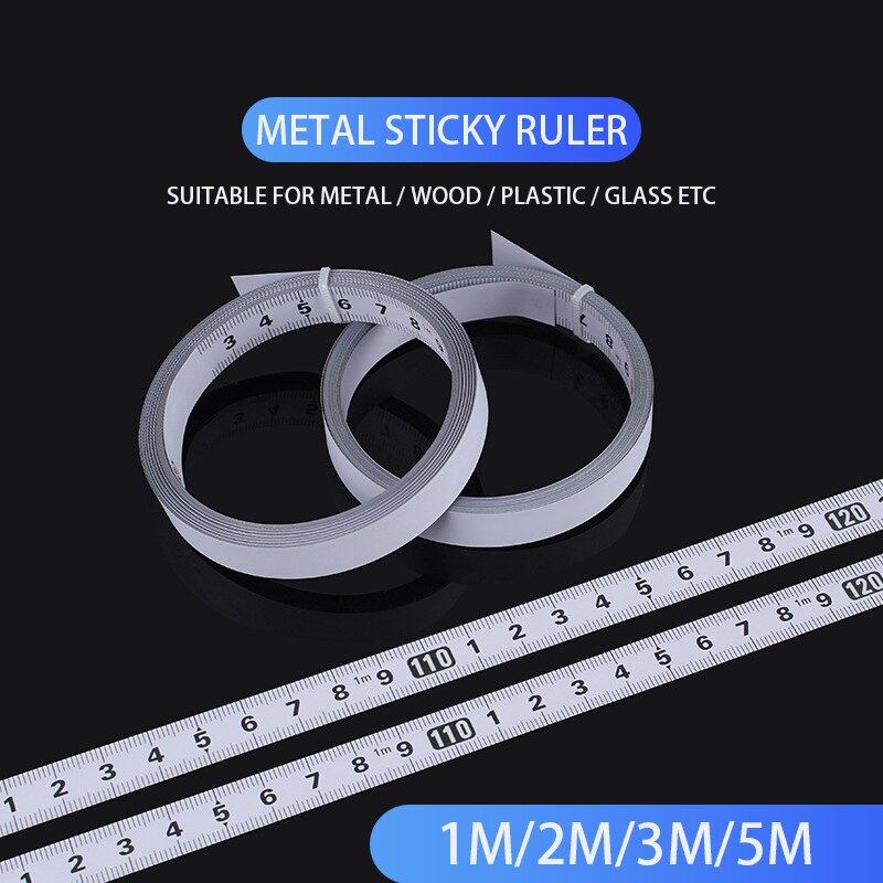 Miter Track Tape Measure Self Adhesive Metric Steel Ruler Miter Saw Scale For T-track Router Table Saw Band Saw Woodworking Tool