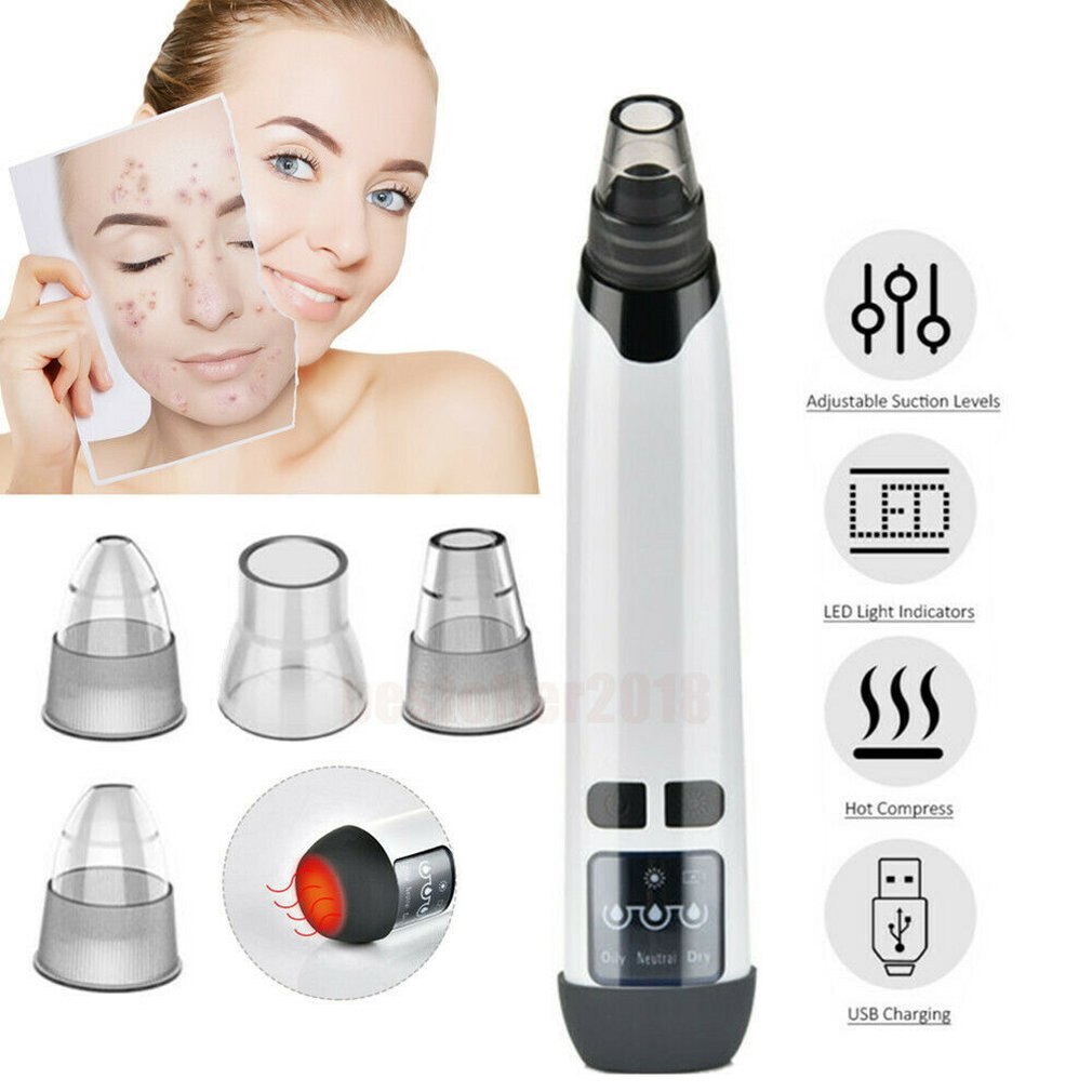 Blackhead Remover Pore Vacuum Facial Cleaner Electric Acne Comedone Extractor Us For Female Women Men