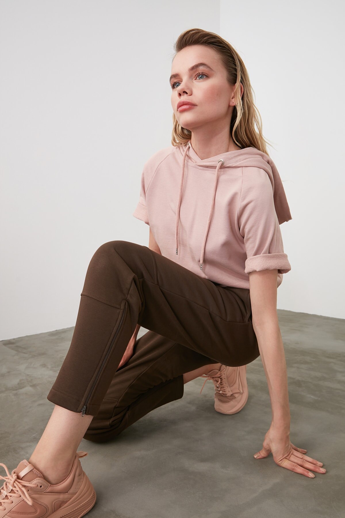 Trendyol Pettitoes Rits Losse Jogger Gebreide Joggingbroek TWOAW21EA0059