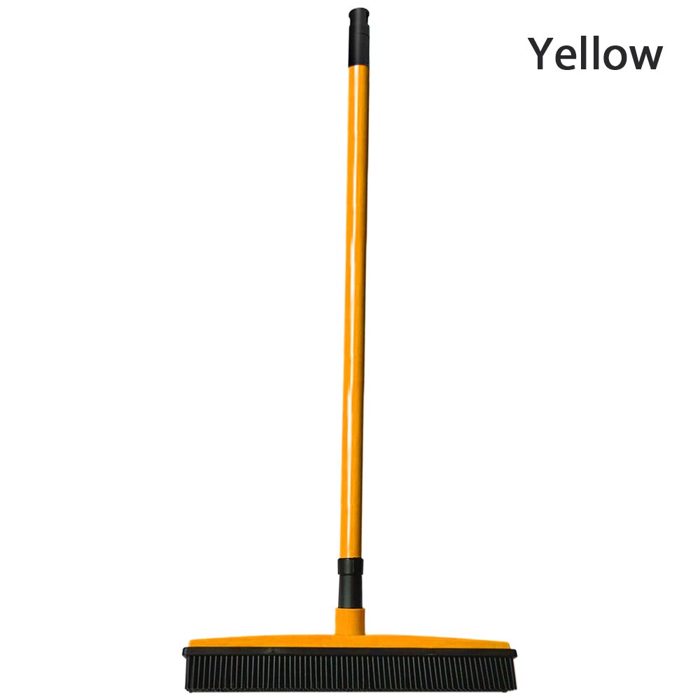 Vassoura de borracha dispositivo de remoção de fiapos de cabelo para animais de estimação cerdas telescópicas magia limpa vassoura rodo de borracha scratch cerdas longo empurrar vassoura: B