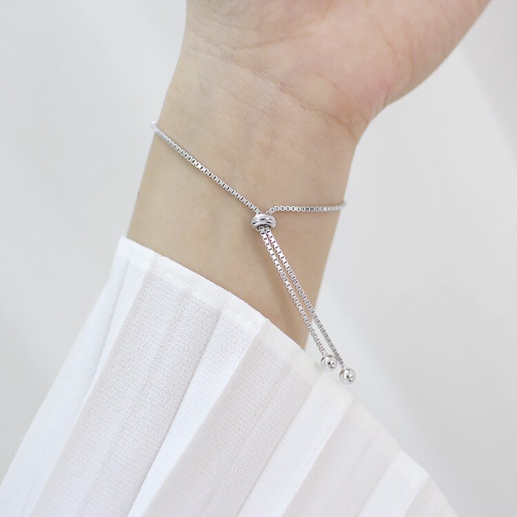 Frau 925 sterling silber Armbänder schmuck Micro-intarsien zirkon kristall bogen verstellbaren kette Wrap Armbänder überzug weiß gold