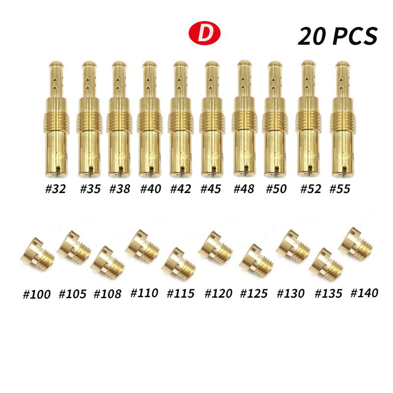 Motorcycle Carburetor Main Jets Slow Pilot Jets Kit for PWK Keihin OKO PWM CVK FCR Carbs Carburetter Set Injectors Nozzle: MULTI
