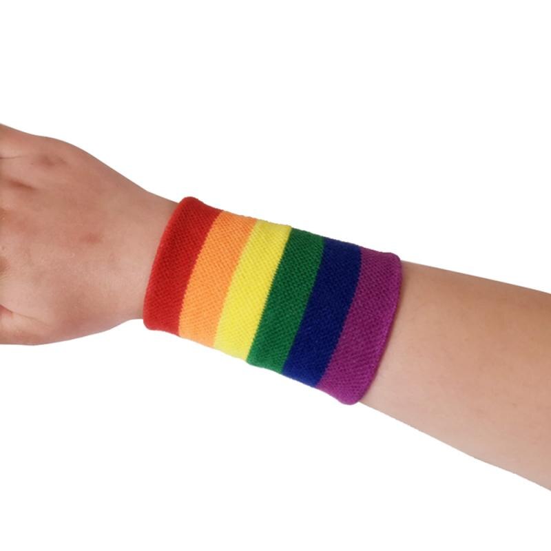 Unisex handledsband gym tunn stickning armband ventilera handleds skydd arm svett absorbera ärm handduk band armband: 05
