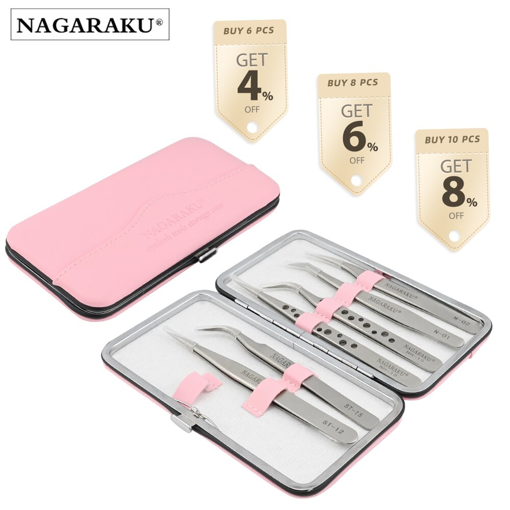 Nagaraku Wimper Extension Pincet Kit Precisie Rvs Mega Volume Fans Pick Up Wimper Toepassing Makeup Tools